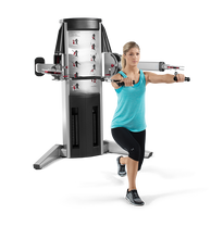 Load image into Gallery viewer, FREE MOTION GENESIS DUAL CABLE CROSS Gym Equipment - Black - 3 Yr Warranty