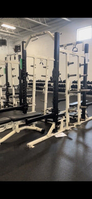 Matrix Magnum Double Half Rack 8' with 2 Magnum Adjustable Benches