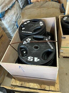 World Gym Branded Urethane Olympic Grip Plates (4,475 lbs)